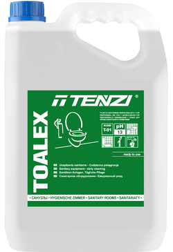 Засіб для дезінфекції та відбілювання санвузлів
 TENZI TOALEX 5 L