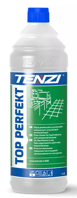 Засіб для очищення та знежирення підлоги у гастрономії
 TENZI TOP PERFECT,1L Засіб для очищення та знежирення підлоги у гастрономії
 TENZI TOP PERFECT,1L