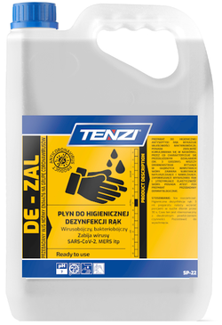 Віруліцидний дезінфікуючий засіб для рук TENZI De-Zal GT, 5 L Віруліцидний дезінфікуючий засіб для рук TENZI De-Zal GT, 5 L
