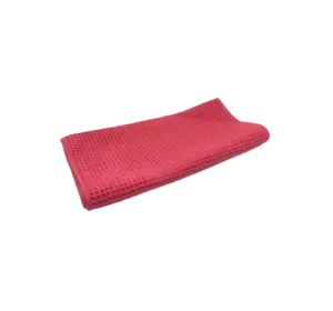 Безворсова вафельна мікрофібра для скла та інтер'єру АКСЕСУАРИ Waffled Cloth 55 x 27 cm red